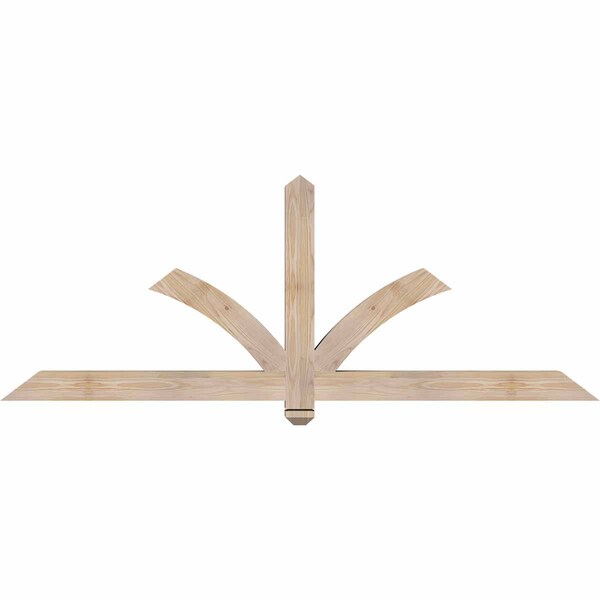 Ekena Millwork Redmond Smooth Timber Gable Bracket, Douglas Fir, 72"W x 27"H x 3 1/2"D x 3 1/2"F, 9/12 Pitch GBW072X27X0404RED00SDF - main